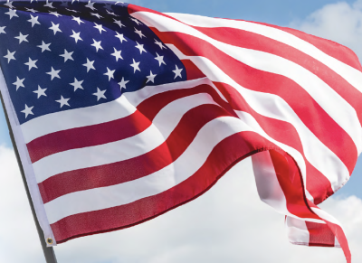 American Flag in the Wind
